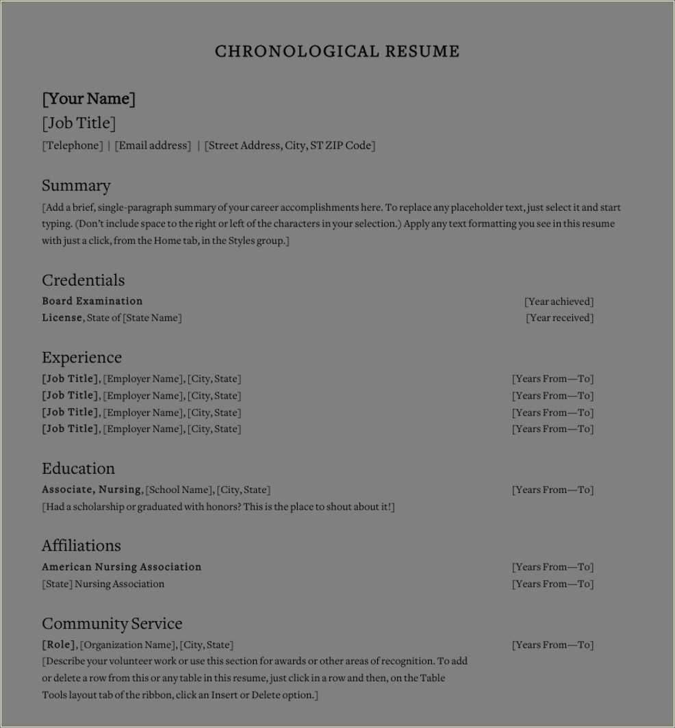 Resume Example For Volunteer Work And Work - Resume Example Gallery