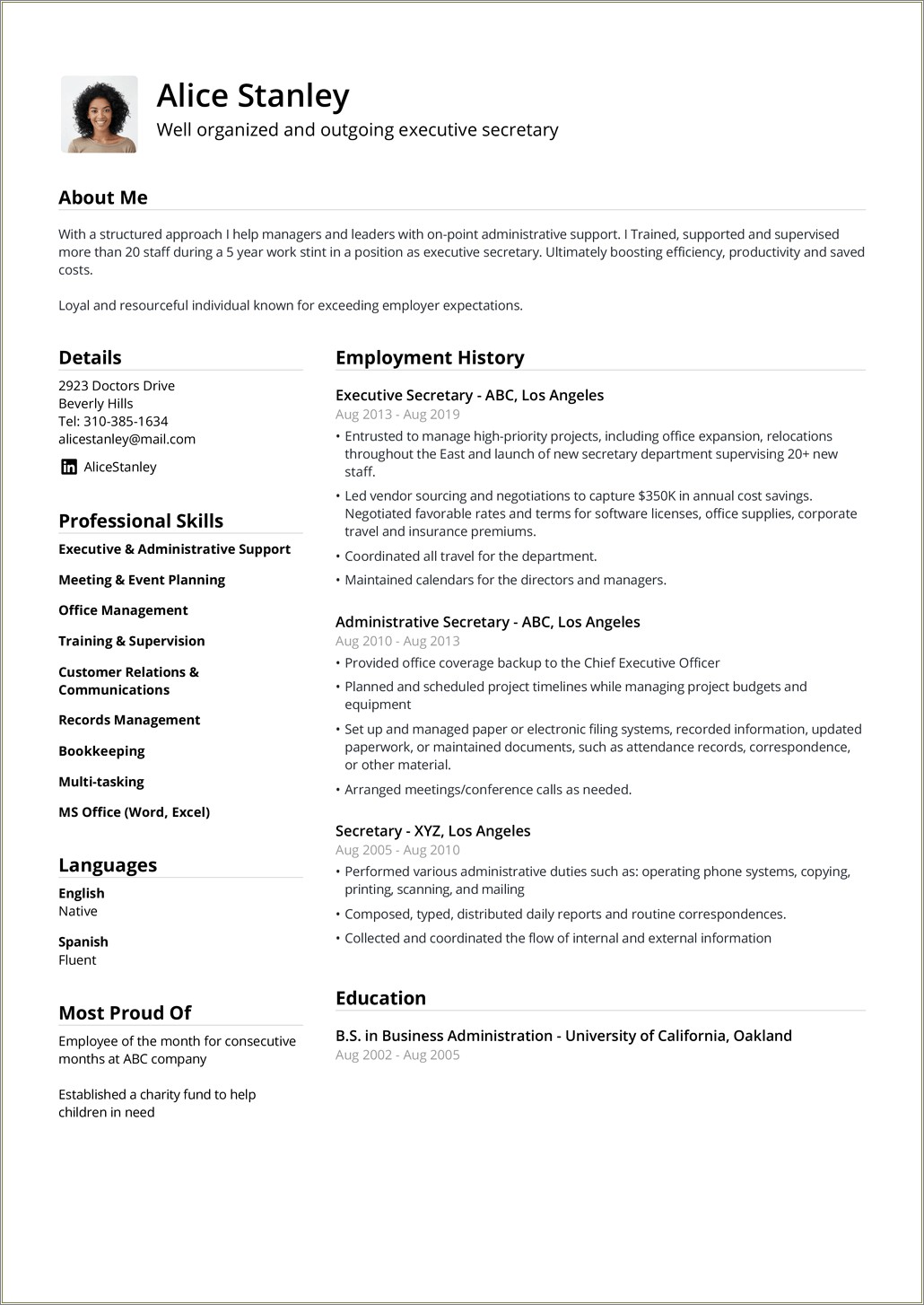 An Easy Resume Without Dates Free Download - Resume Example Gallery