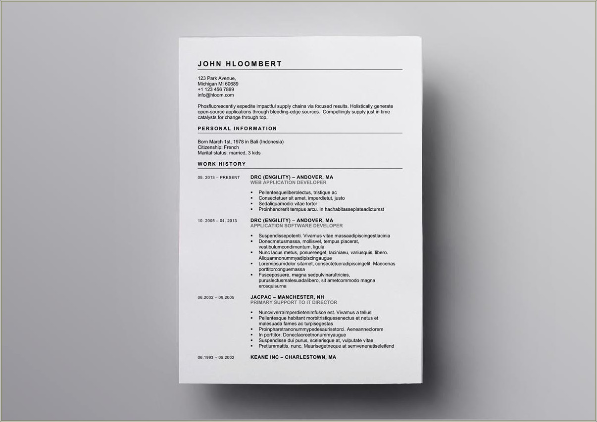 resume templates and open office document