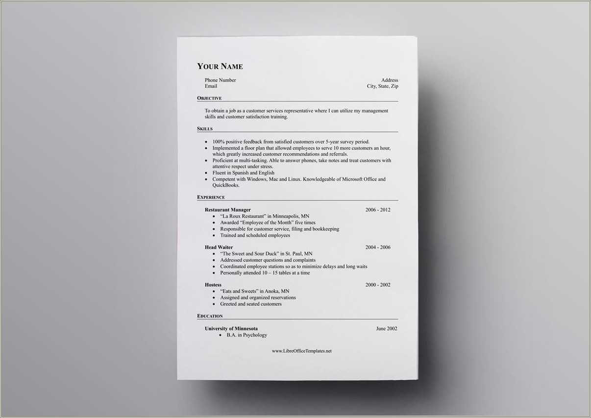 Download Resume Templates For Microsoft Office - Resume Example Gallery