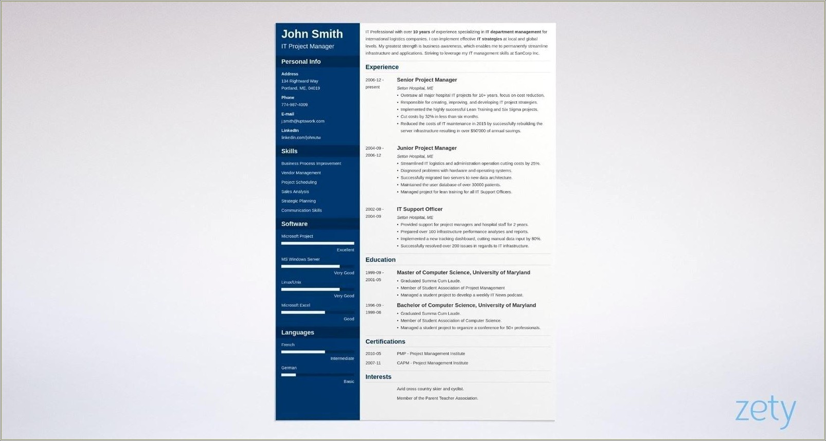zety resume templates word