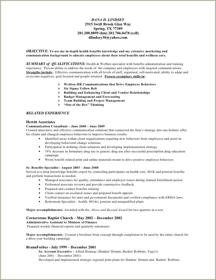 Dunkin Donuts Job Description For Resume - Resume Example Gallery