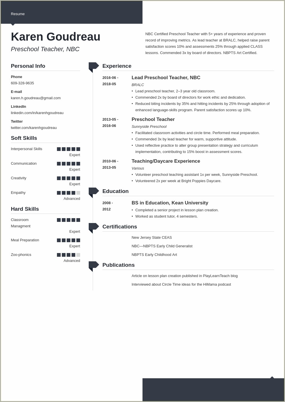 early-childhood-education-teacher-resume-examples-resume-example-gallery