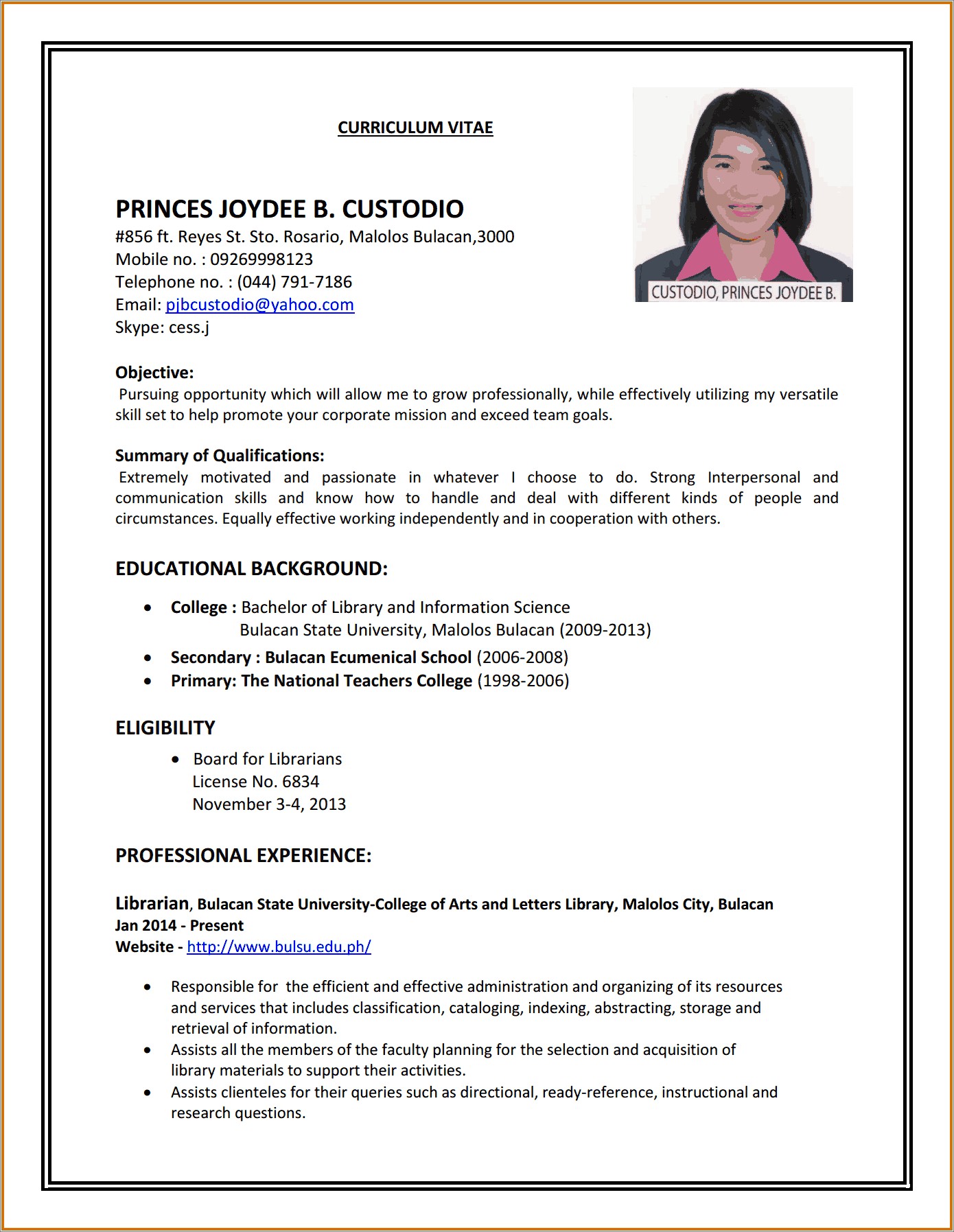 resume-educational-background-sample-philippines-resume-example-gallery