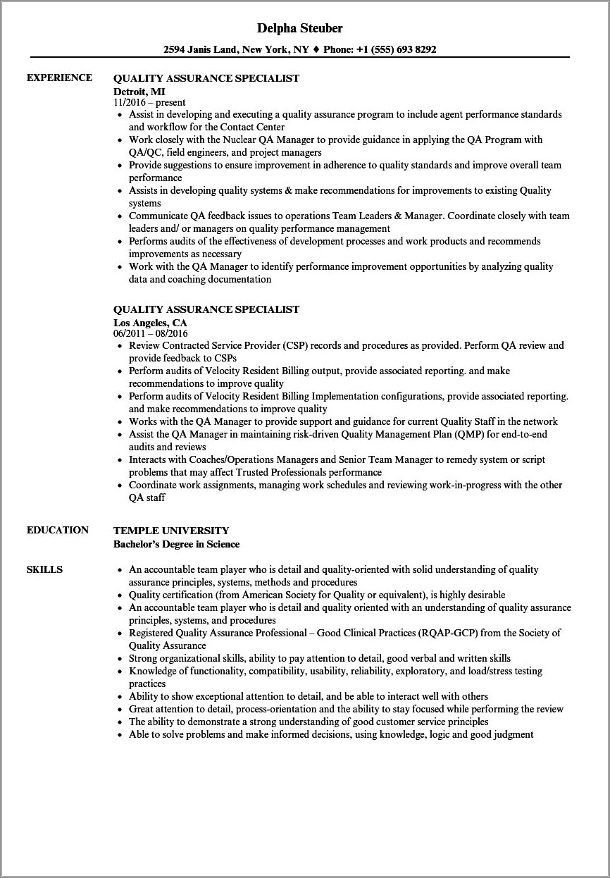 elearning-quality-assurance-job-description-resume-resume-example-gallery