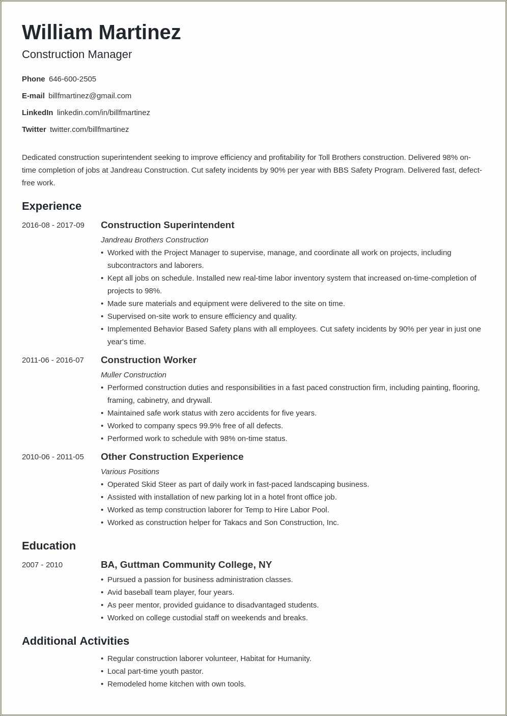 Employee Of The Year Resume Sample Resume Example Gallery