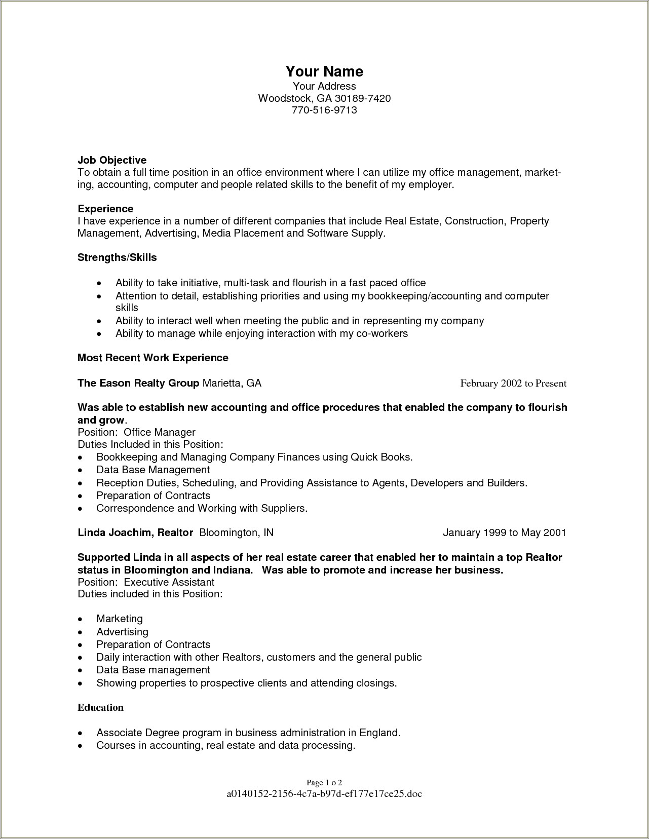 employment-objectives-for-real-estate-resume-resume-example-gallery