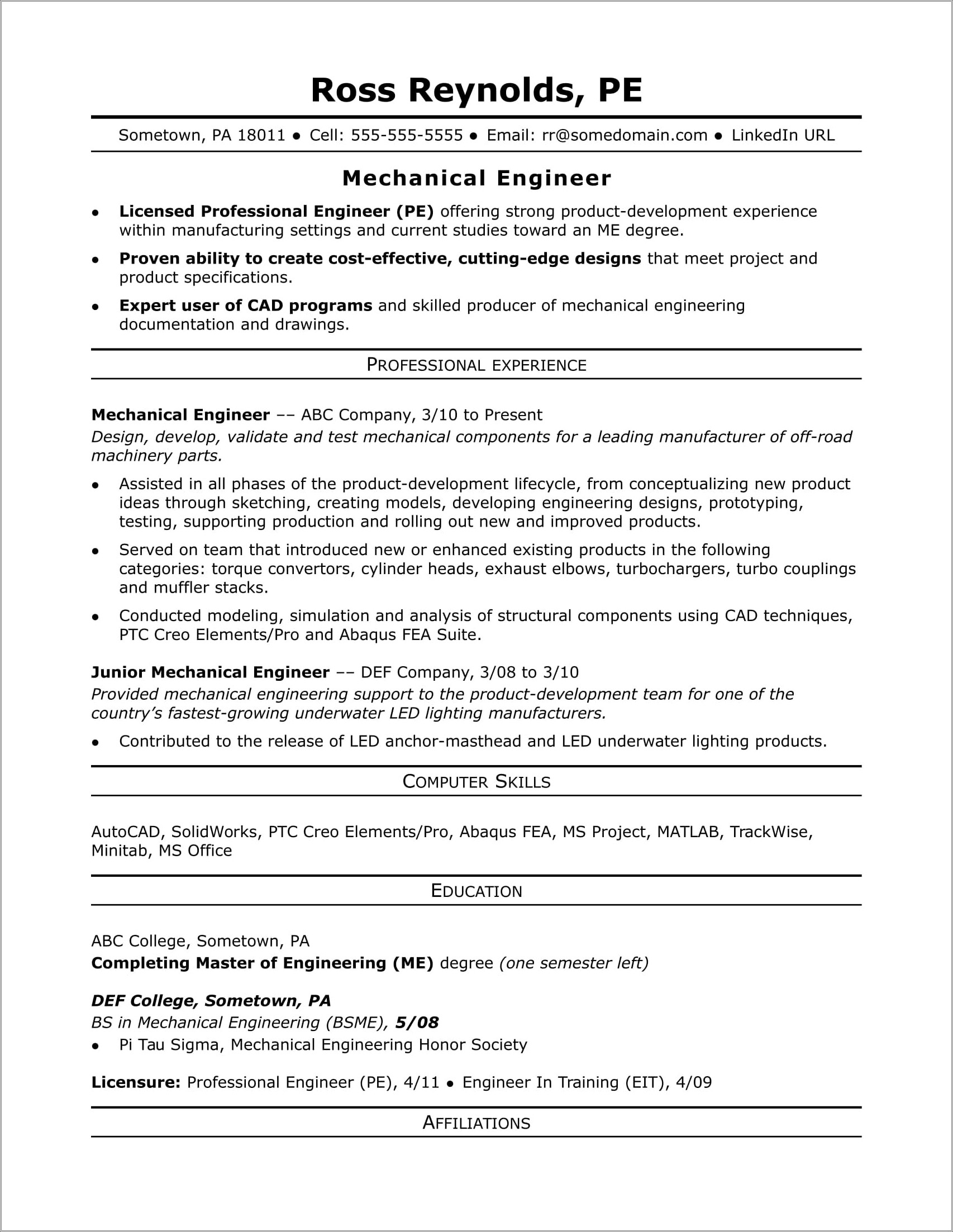 engineering-resume-executive-summary-examples-resume-example-gallery