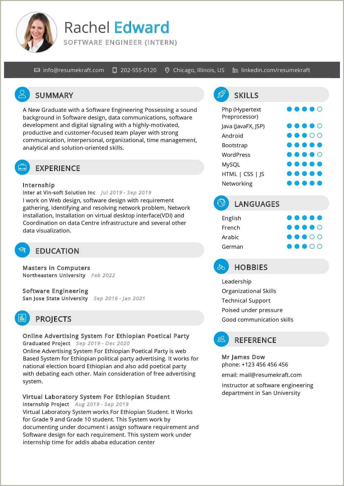 Mba Student Profile Resume Sample For Internship - Resume Example Gallery