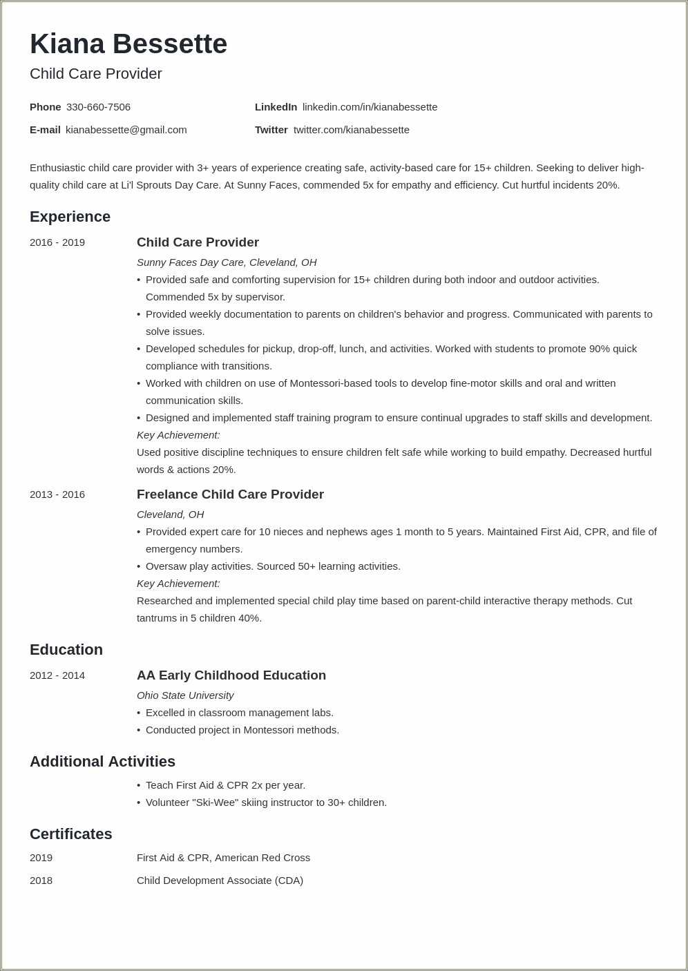 entry-level-child-care-resume-sample-resume-example-gallery