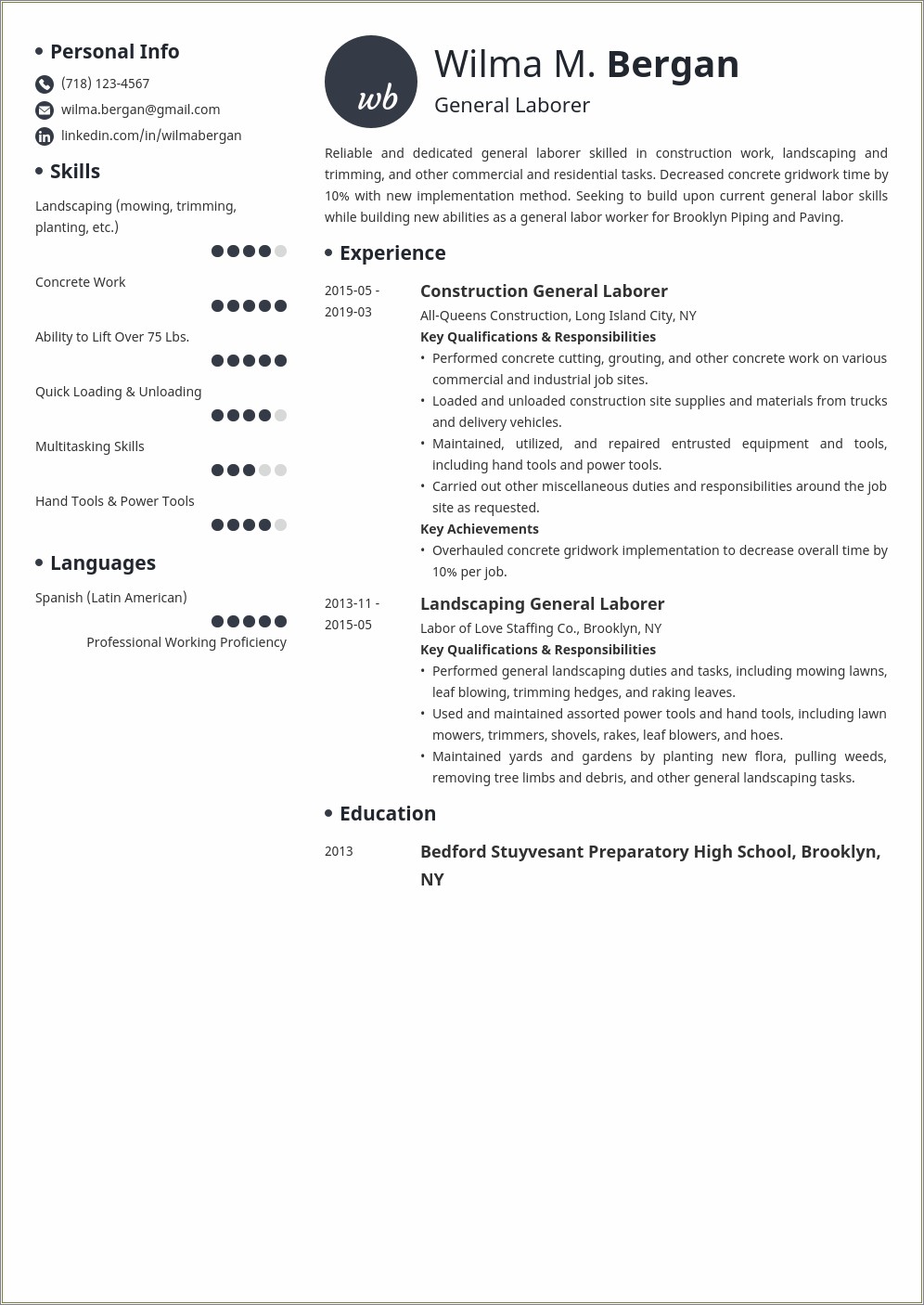 entry-level-general-laborer-resume-examples-resume-example-gallery