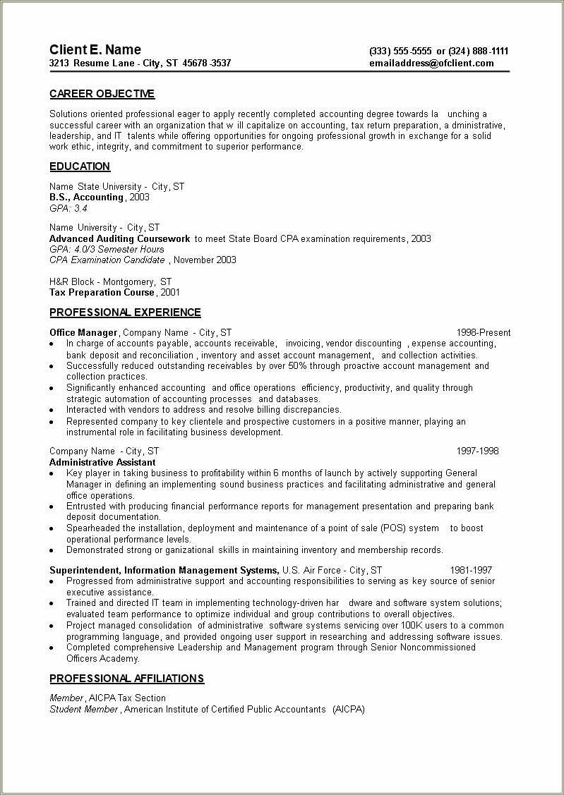 Entry Level Secretary Resume Examples - Resume Example Gallery