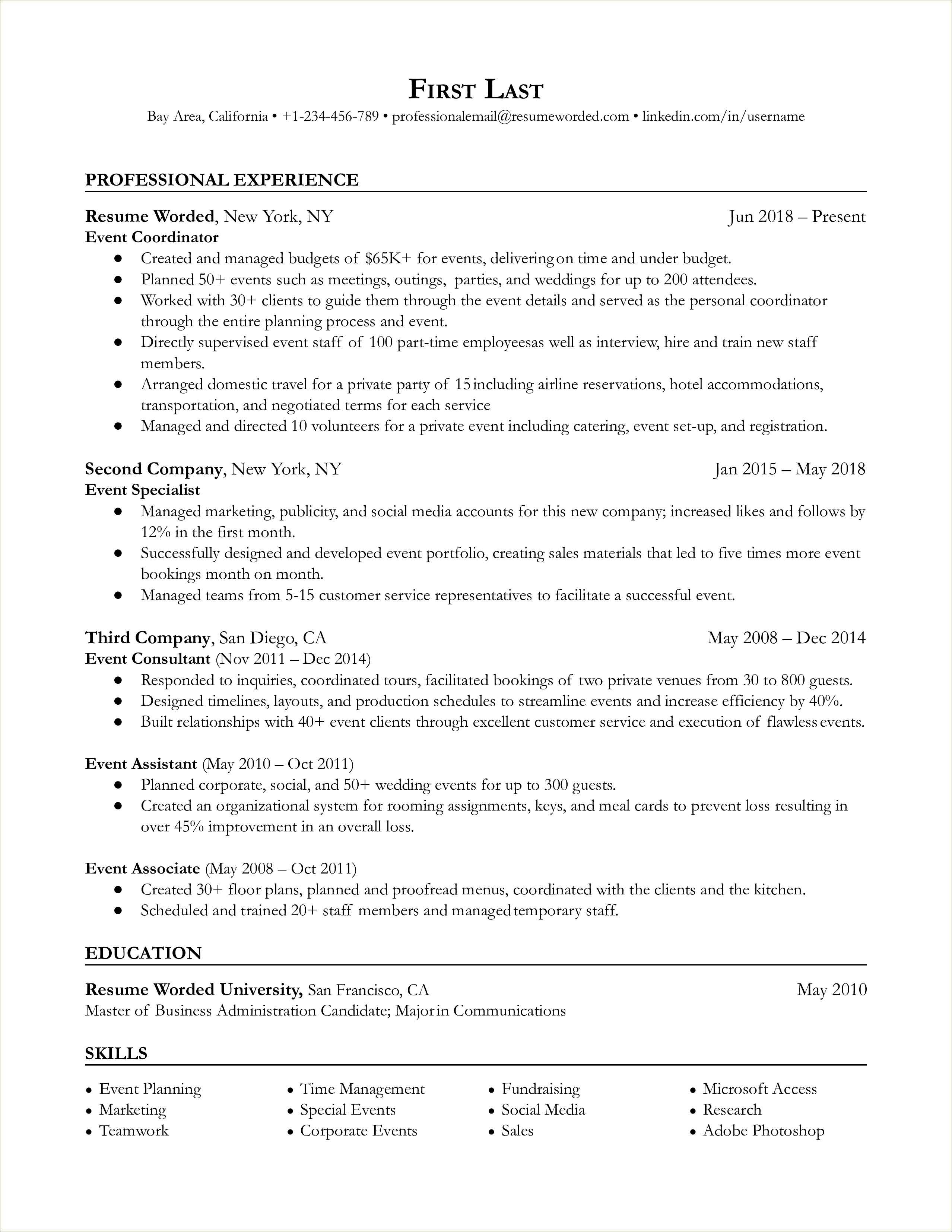 resume-for-event-coordinator-objective-resume-example-gallery