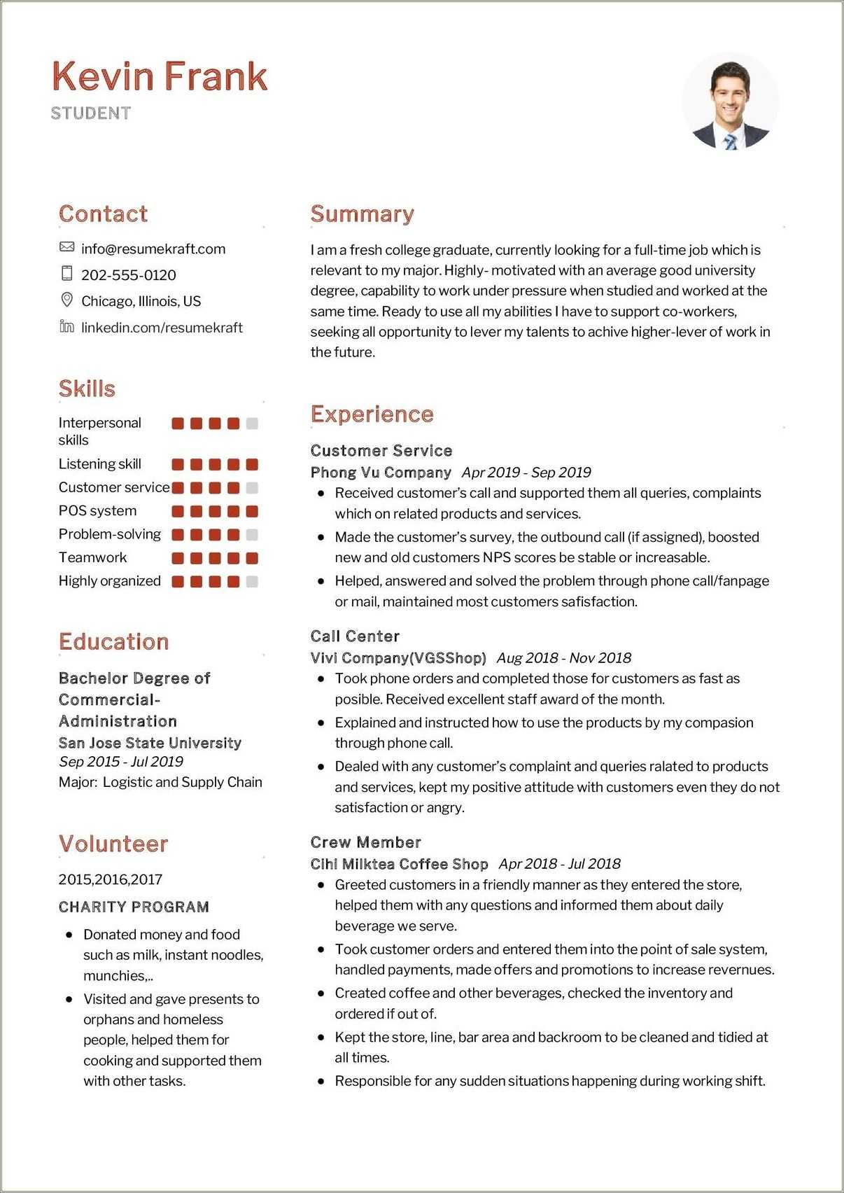 Resume Examples For Call Center No Experience - Resume Example Gallery