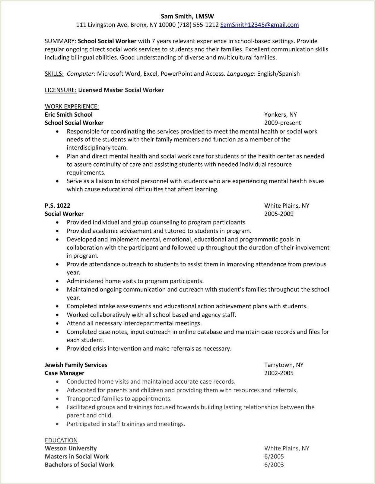 Child And Youth Program Assistant Resume Sample - Resume Example Gallery