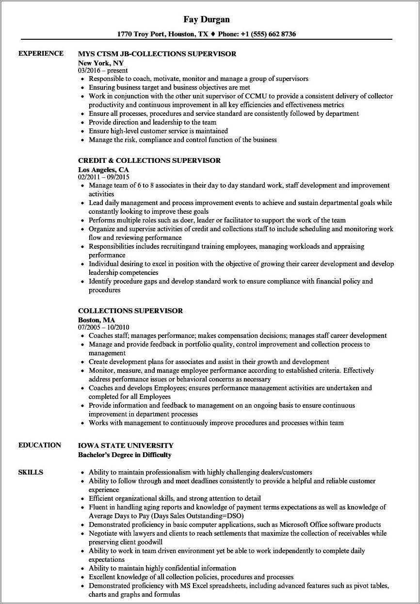 example-of-collections-manager-resume-resume-example-gallery