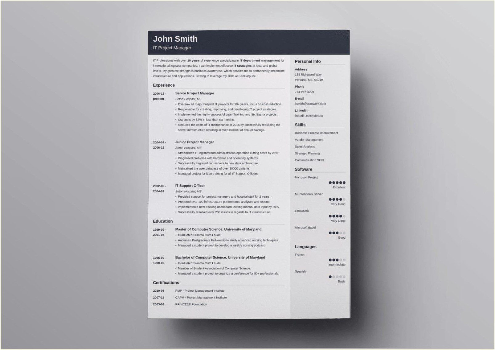 Example Of Non Traditional Resume Resume Example Gallery