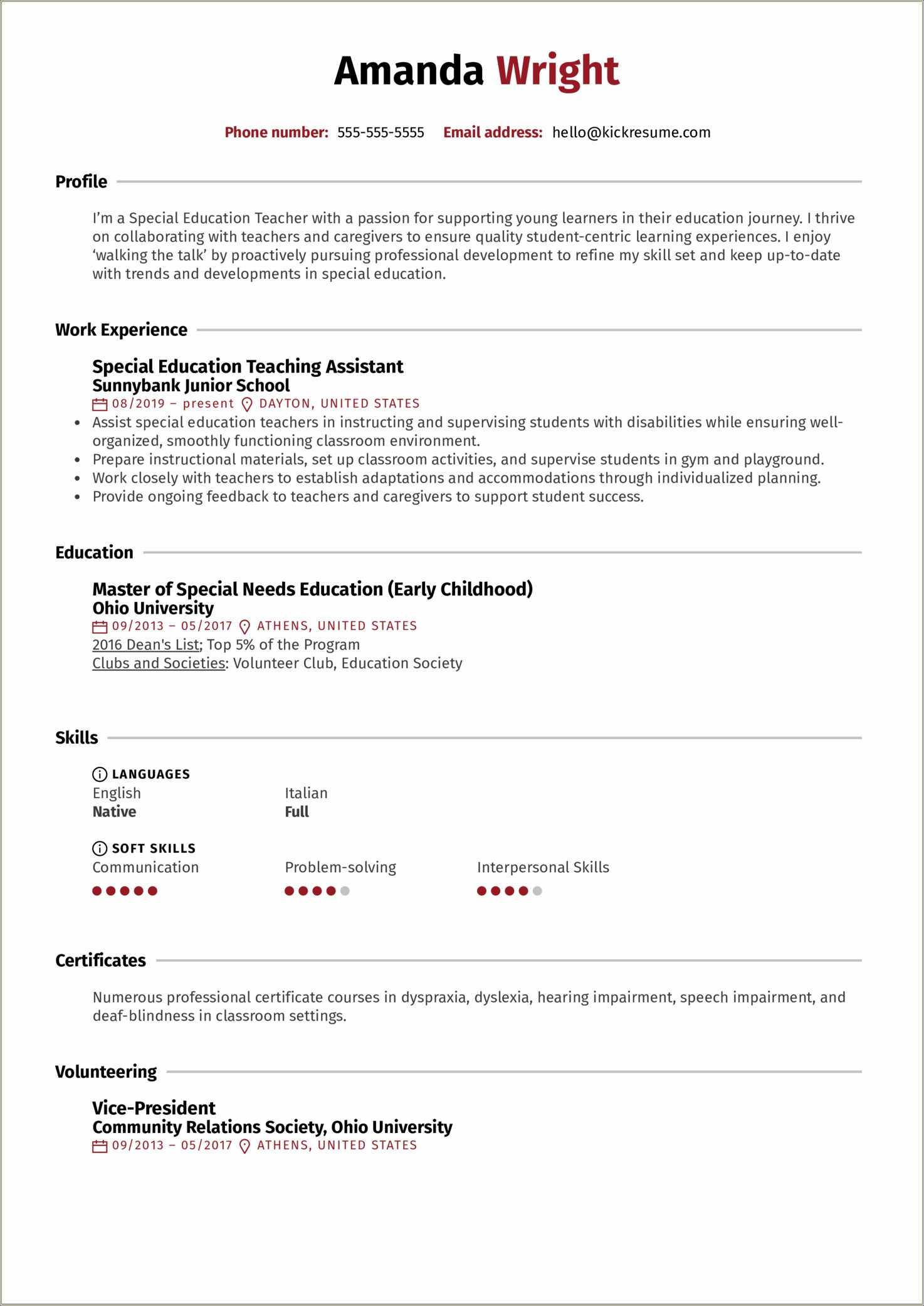 example-of-resume-early-childhood-teacher-resume-example-gallery