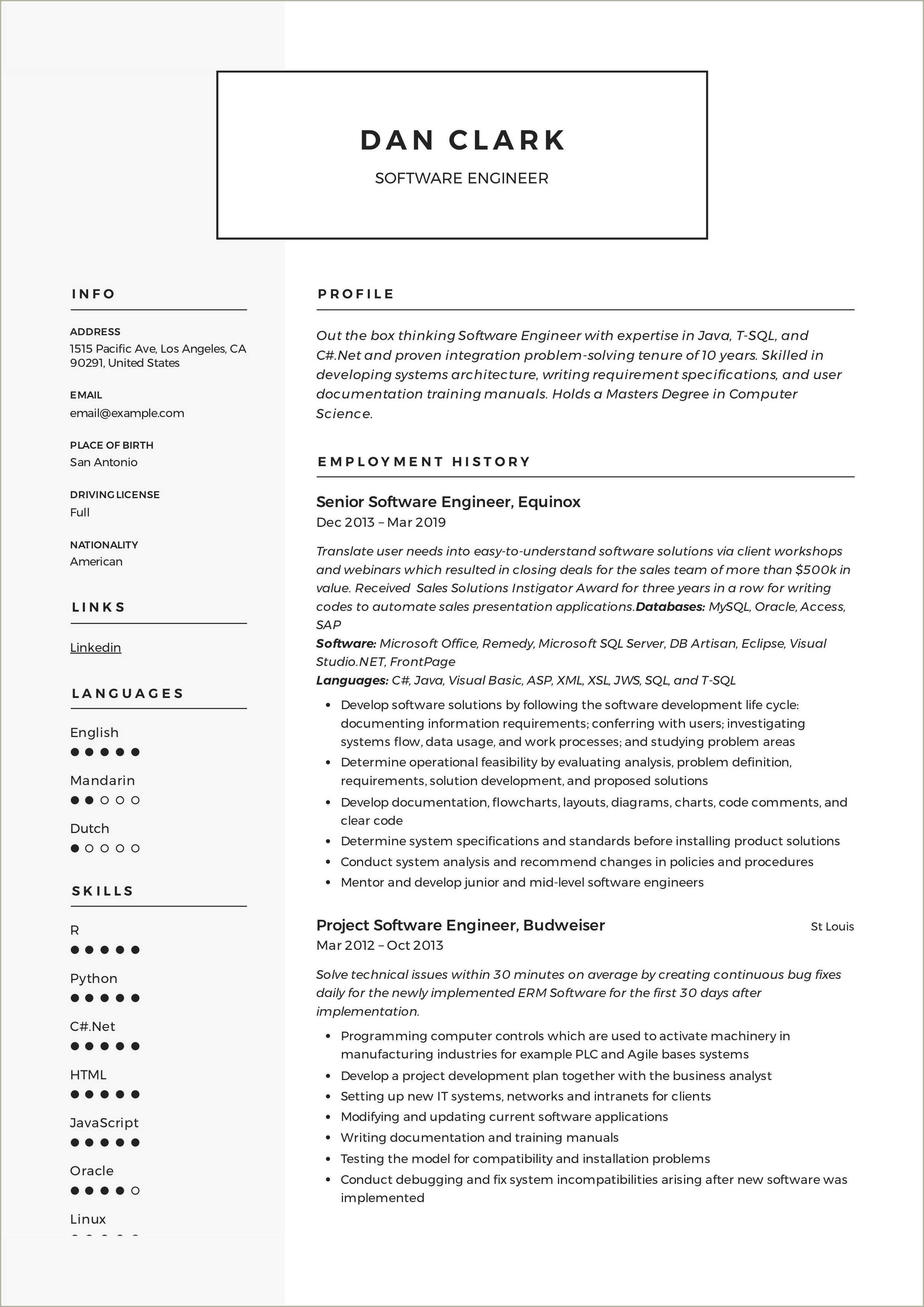 Example Of Resume For English Teachers - Resume Example Gallery