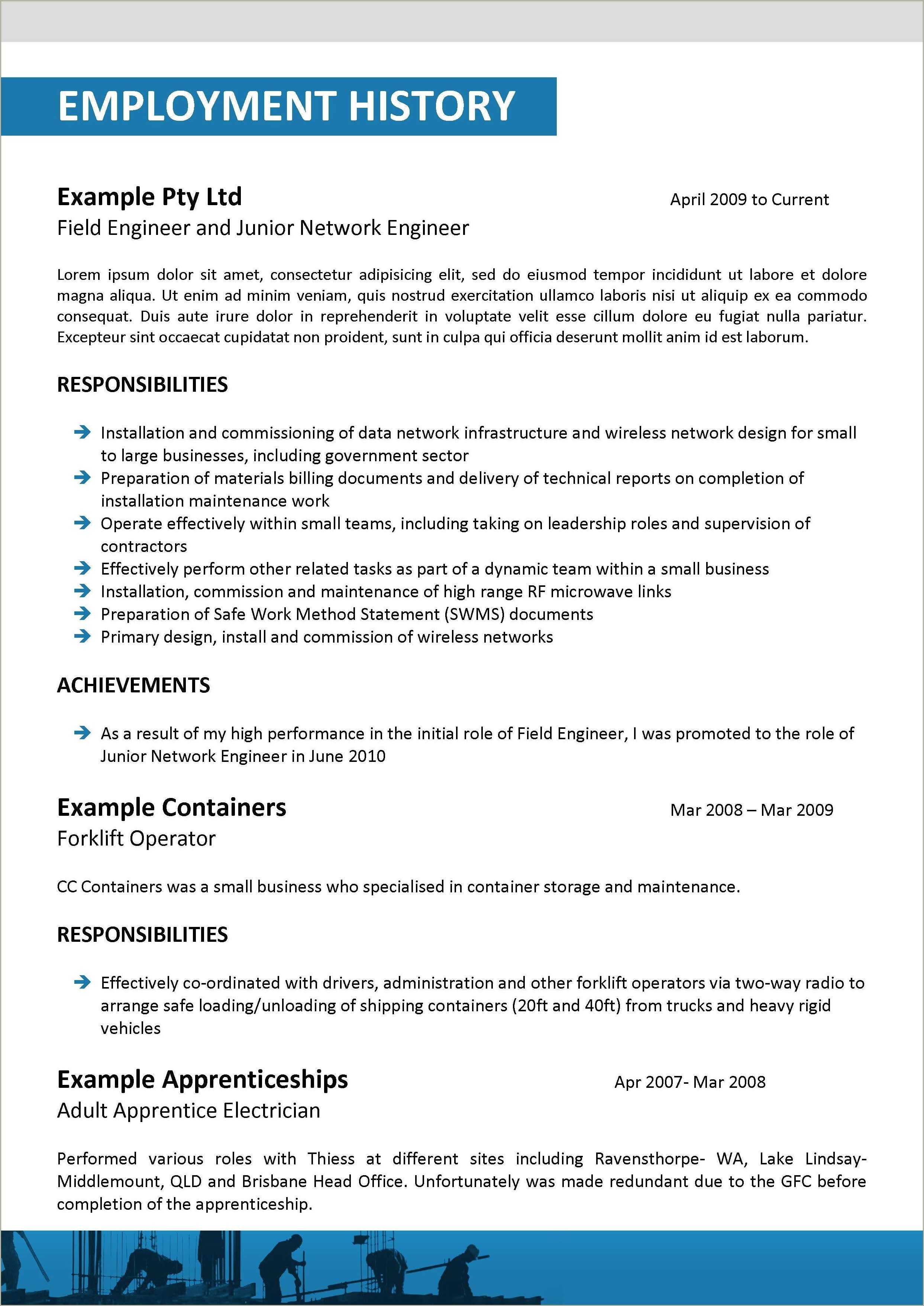 Rigger Job Description Resume Sample - Resume Example Gallery