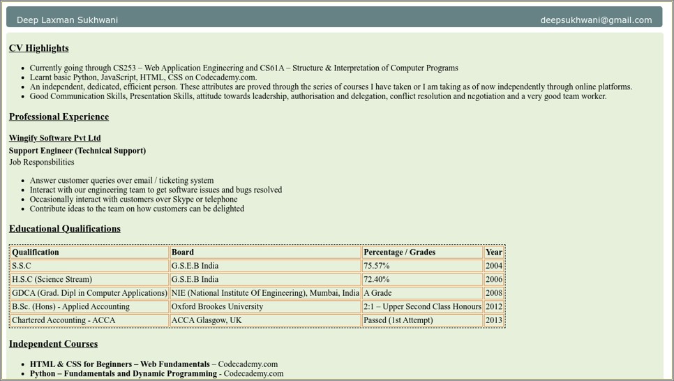 example-of-resume-using-html-code-resume-example-gallery