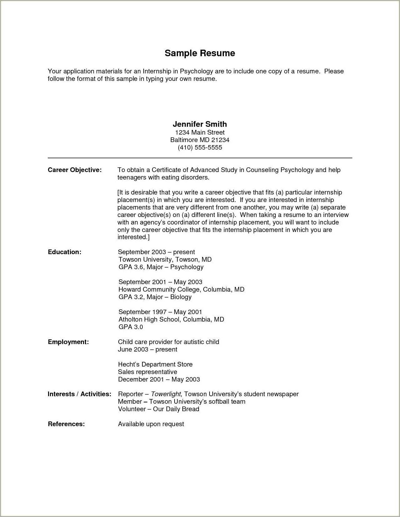 Example Of Up To Date Resume - Resume Example Gallery