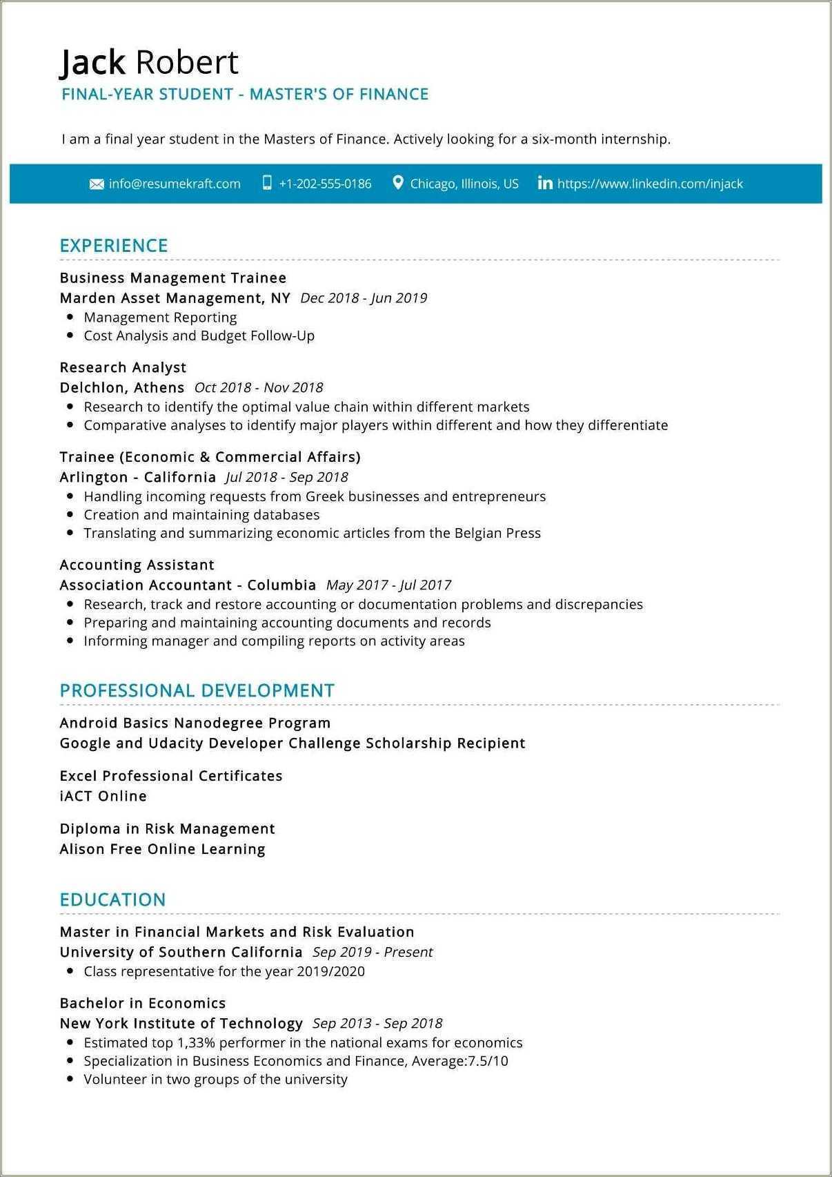 example-profile-resume-intern-accounting-resume-example-gallery