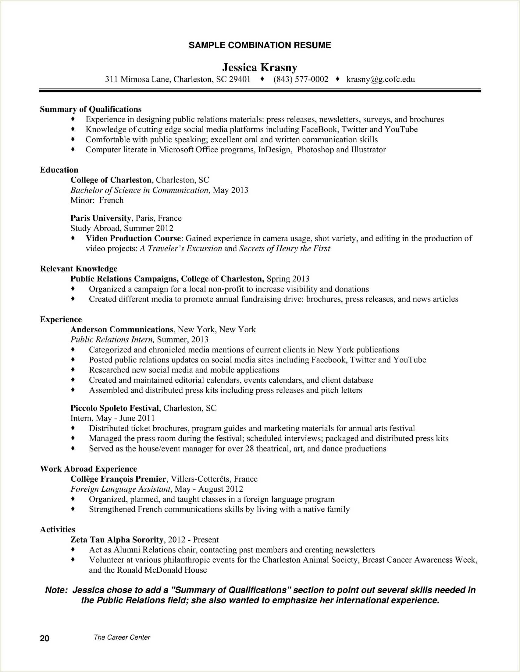 example-qualifications-summary-for-resume-resume-example-gallery