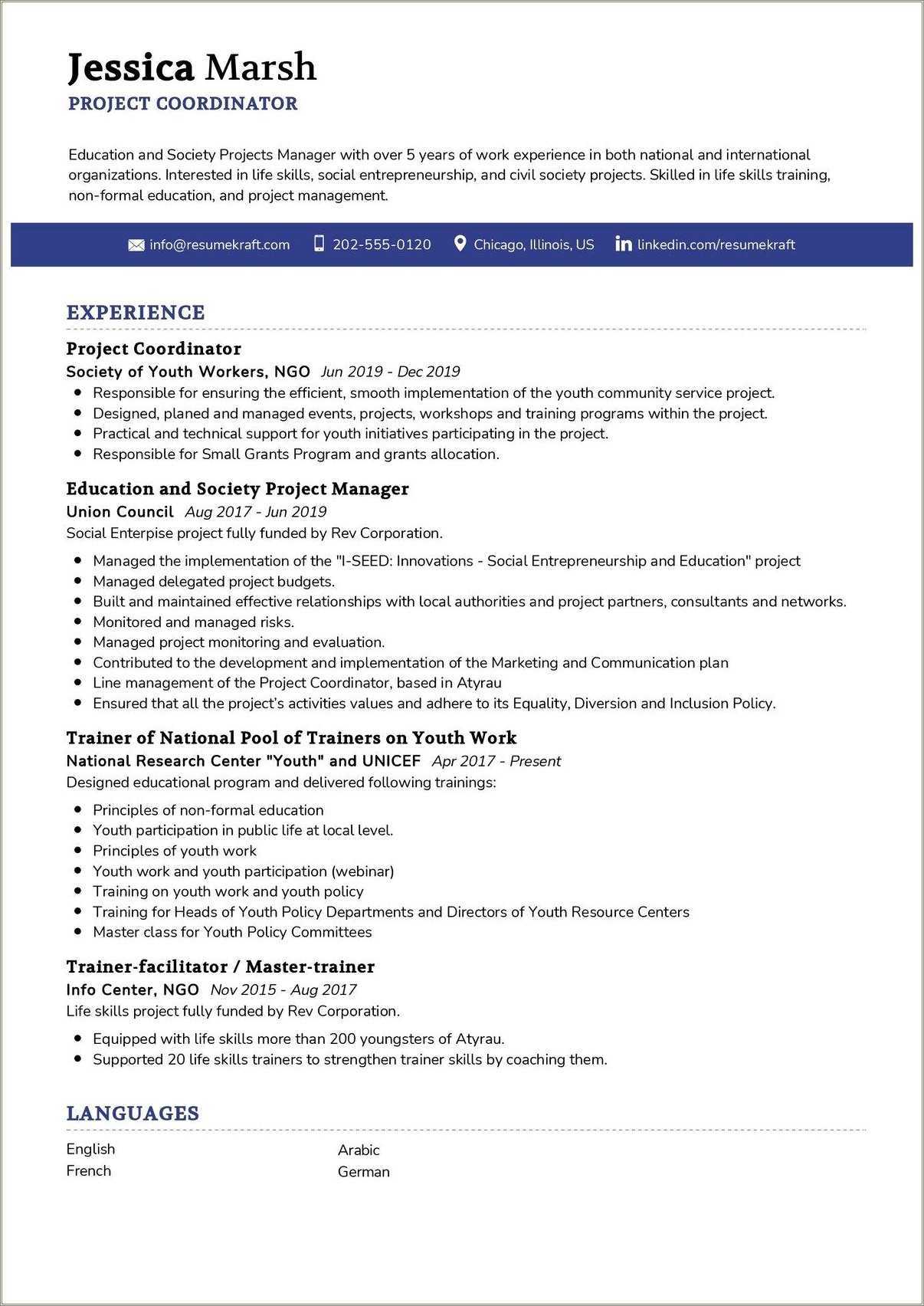 project management assistant resume