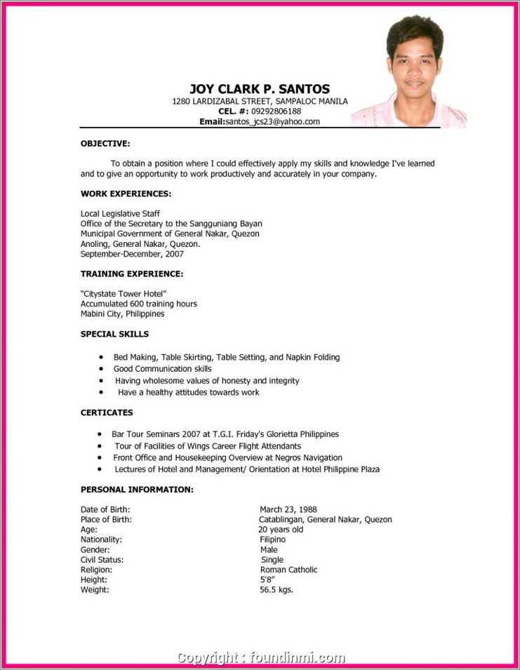 resume-format-sample-with-no-work-experience-resume-example-gallery