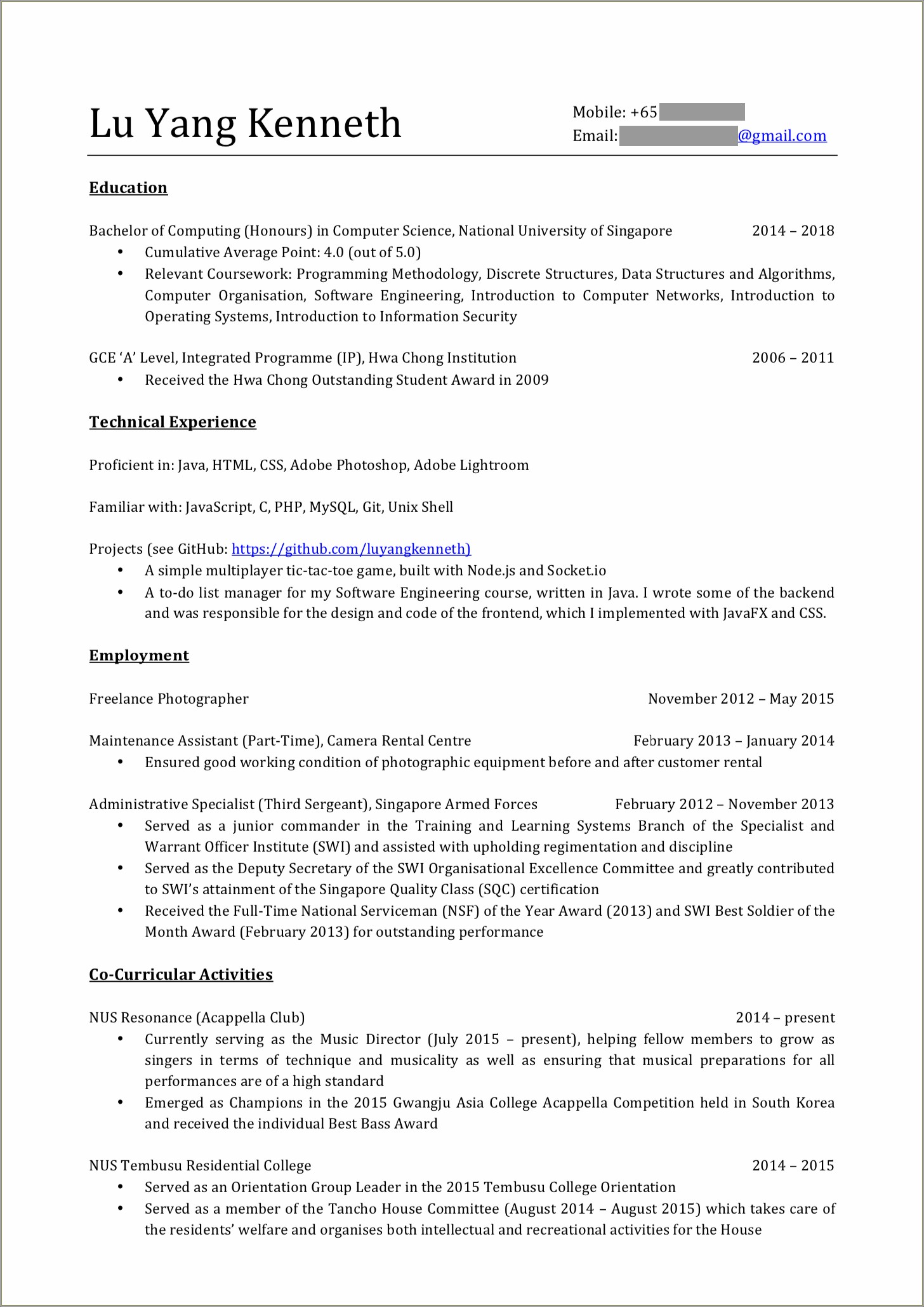 Resume Examples With Relevant Coursework Sections Pdf - Resume Example ...