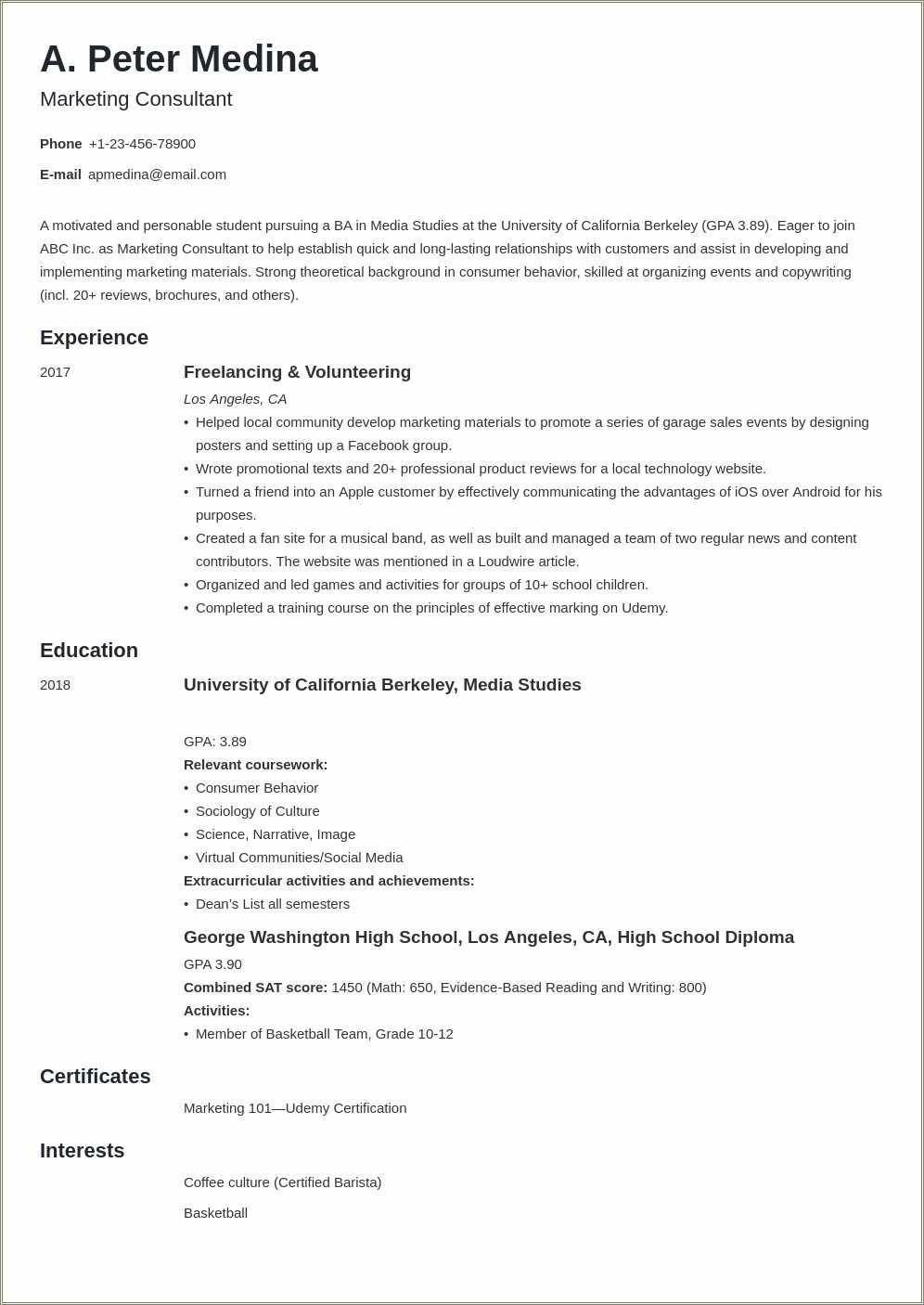 example-resume-without-objective-statement-resume-example-gallery