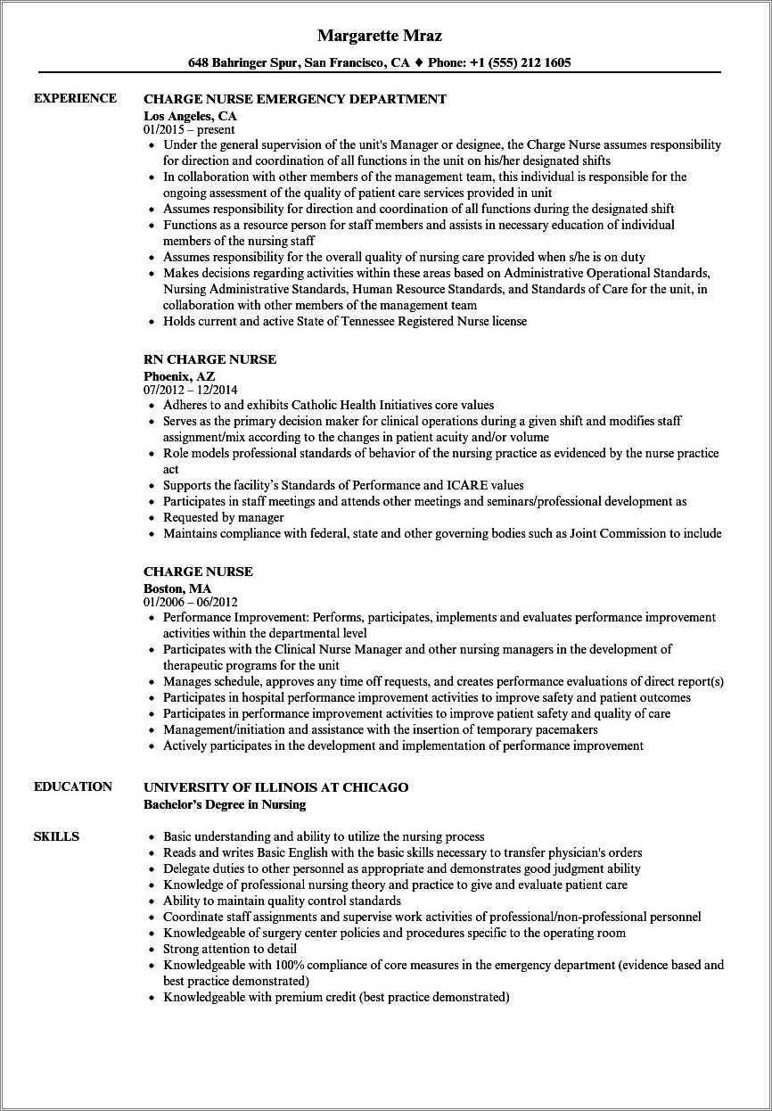 Examples Of A Psych Nurse Resume Resume Example Gallery