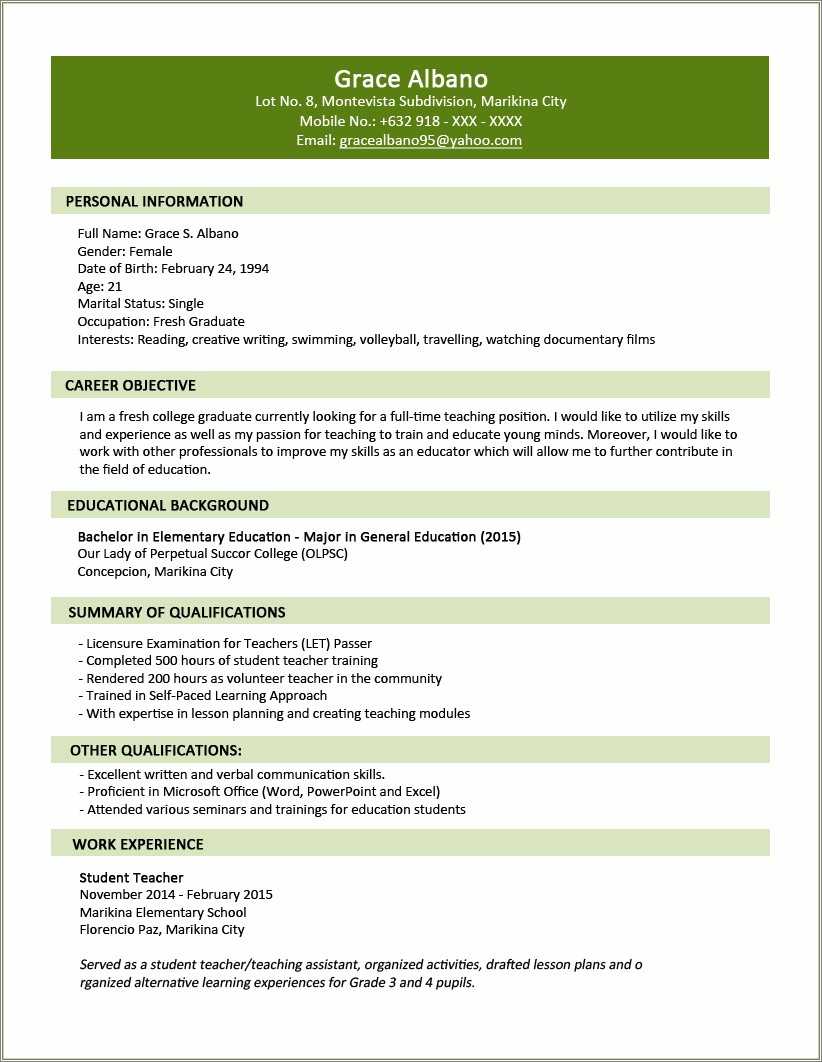 Examples Of About Me Section Of Resume Resume Example Gallery