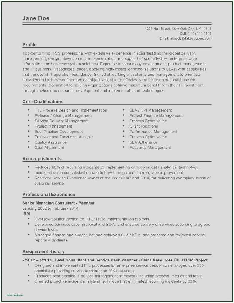 Key Qualifications For Resume For Freshers