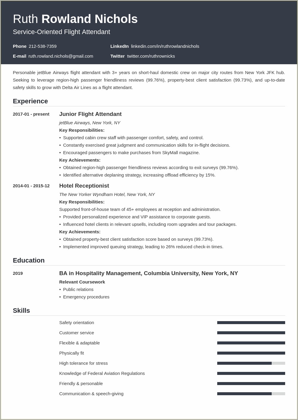 flight-attendant-resume-examples-entry-level-resume-example-gallery