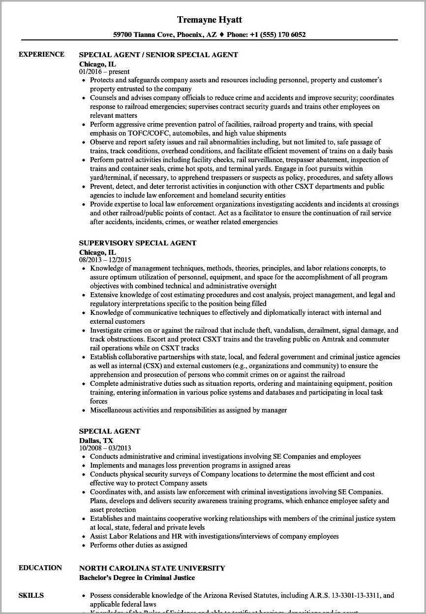 Examples Of Resume Objectives For Criminal Justice - Resume Example Gallery