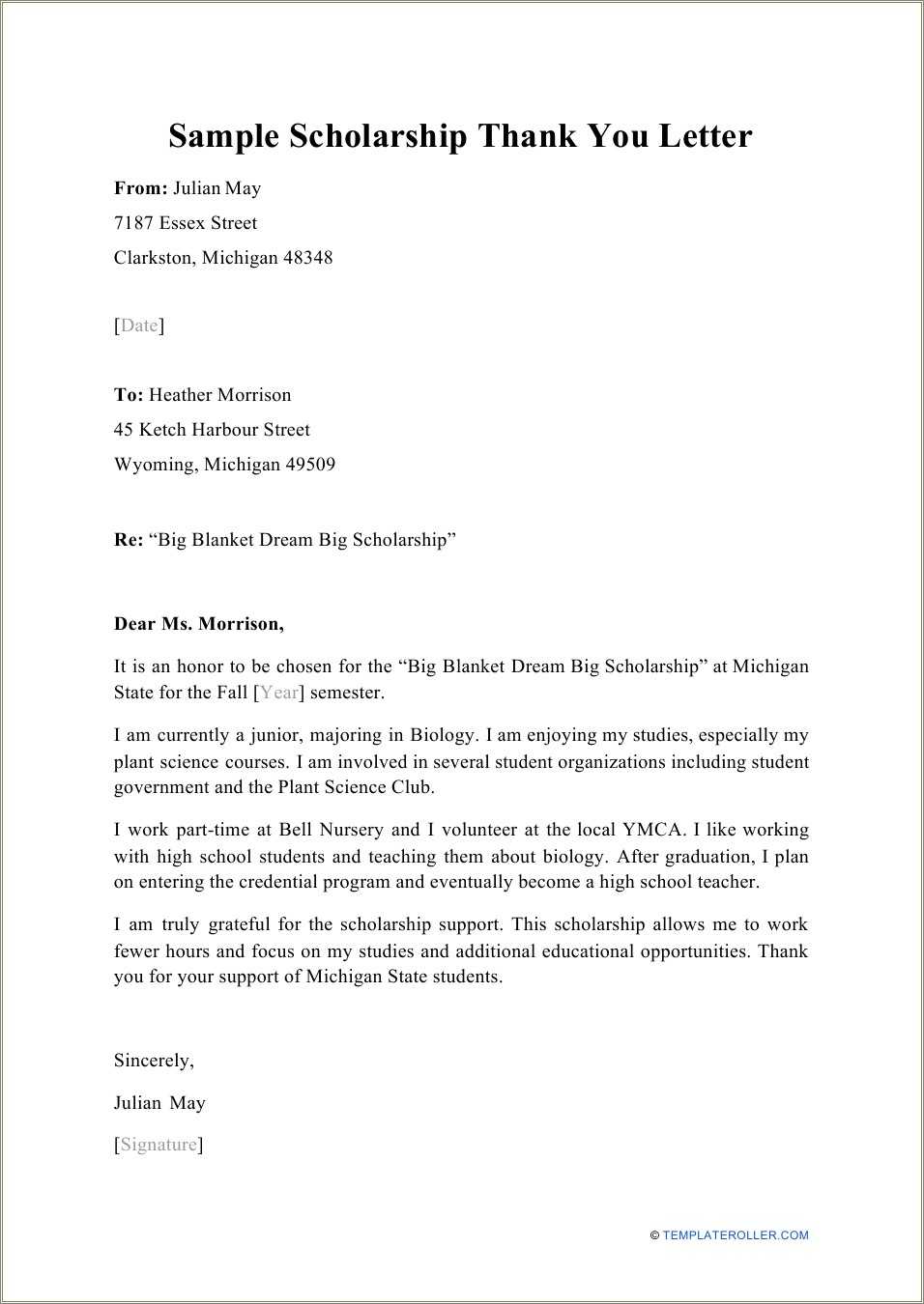 Examples Of Resume Thank You Letters - Resume Example Gallery