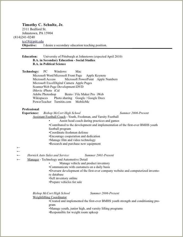 Resume Examples For A Freshmen In College - Resume Example Gallery