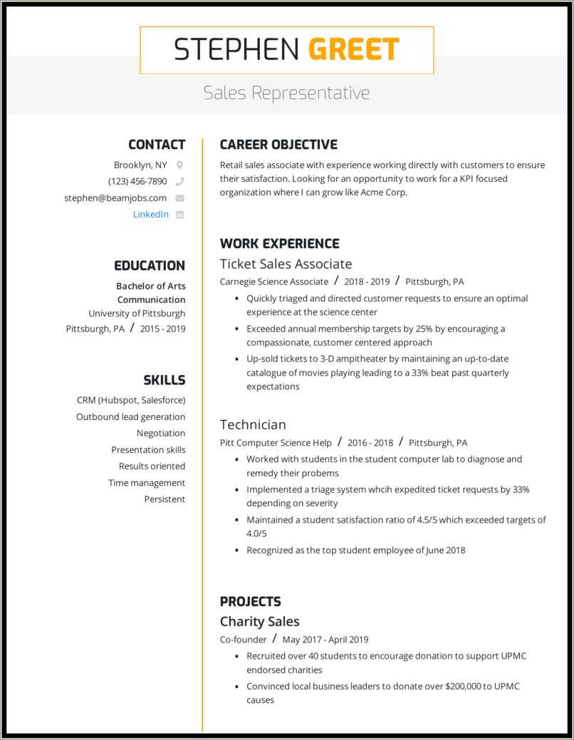 Selling Yourself In A Resume Examples - Resume Example Gallery