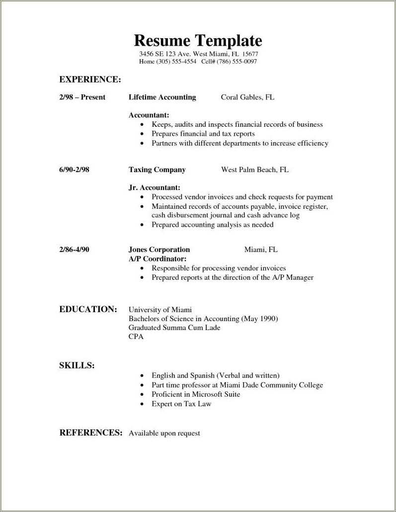 Simple Ats Friendly Resume Examples - Resume Example Gallery