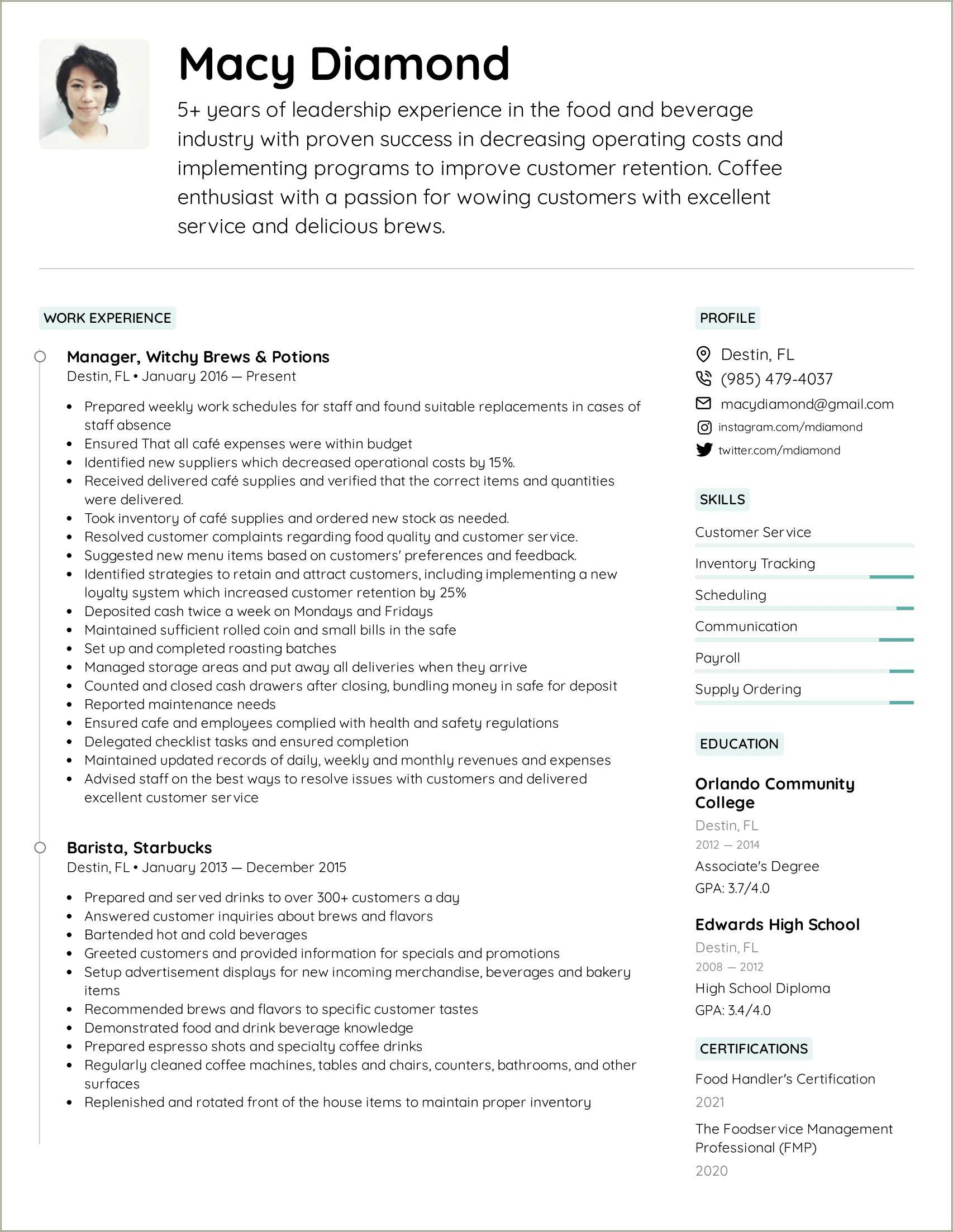 Excellent Communication And Interpersonal Skills Resume