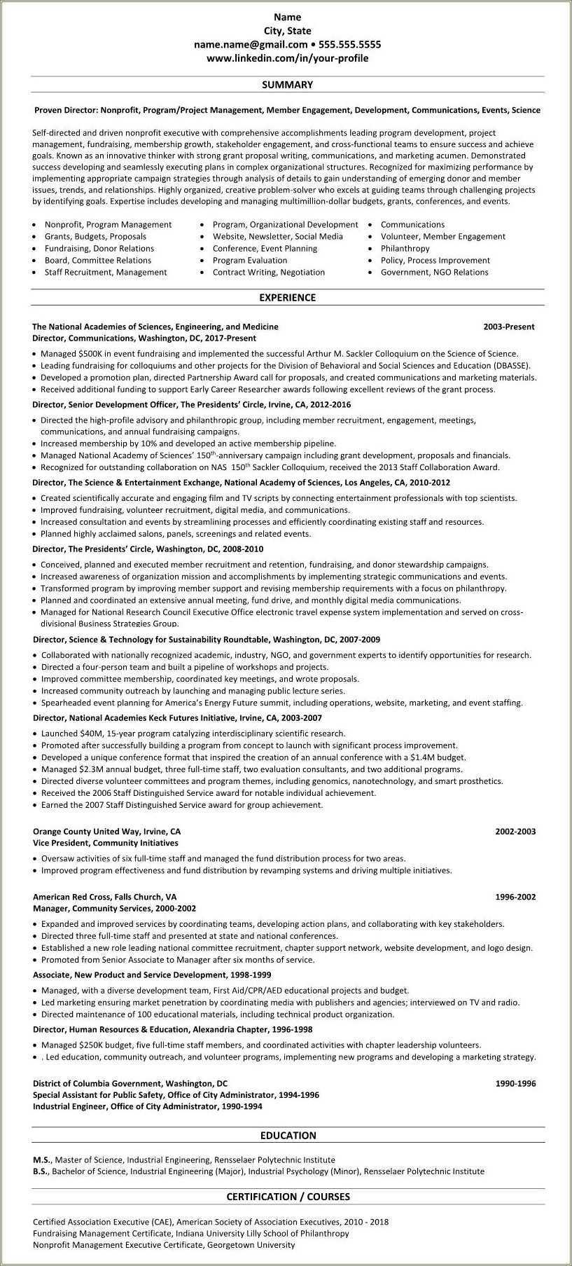 executive-non-profit-resume-samples-resume-example-gallery