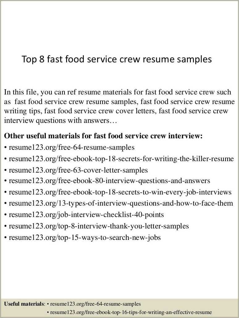 fast-food-responsibilities-resume-sample-resume-example-gallery