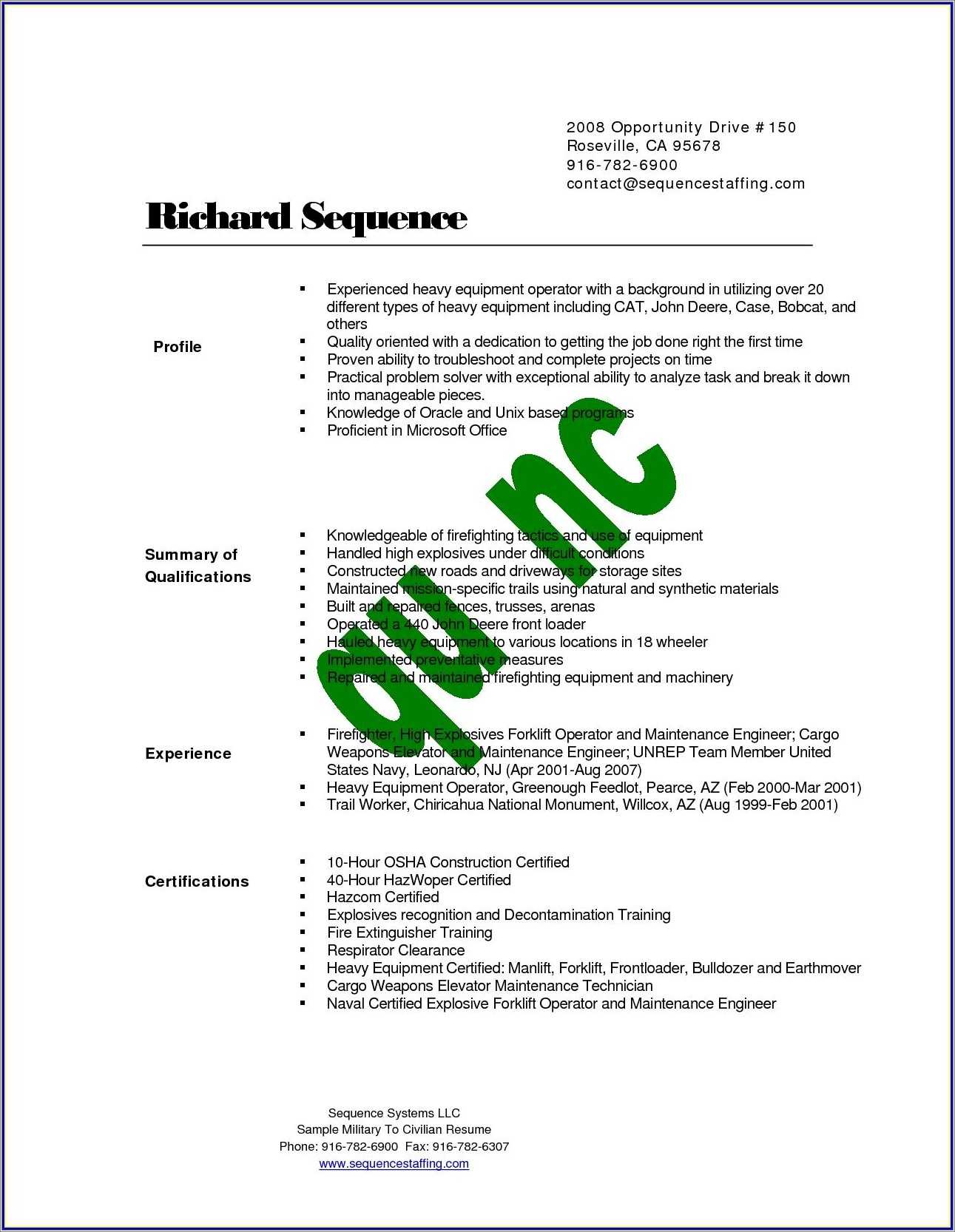 federal-resume-best-fonts-hr-resume-example-gallery