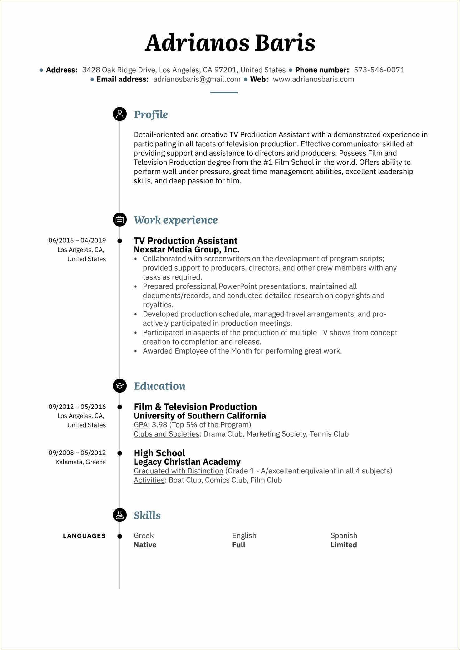 example-film-production-assistant-resume-resume-example-gallery