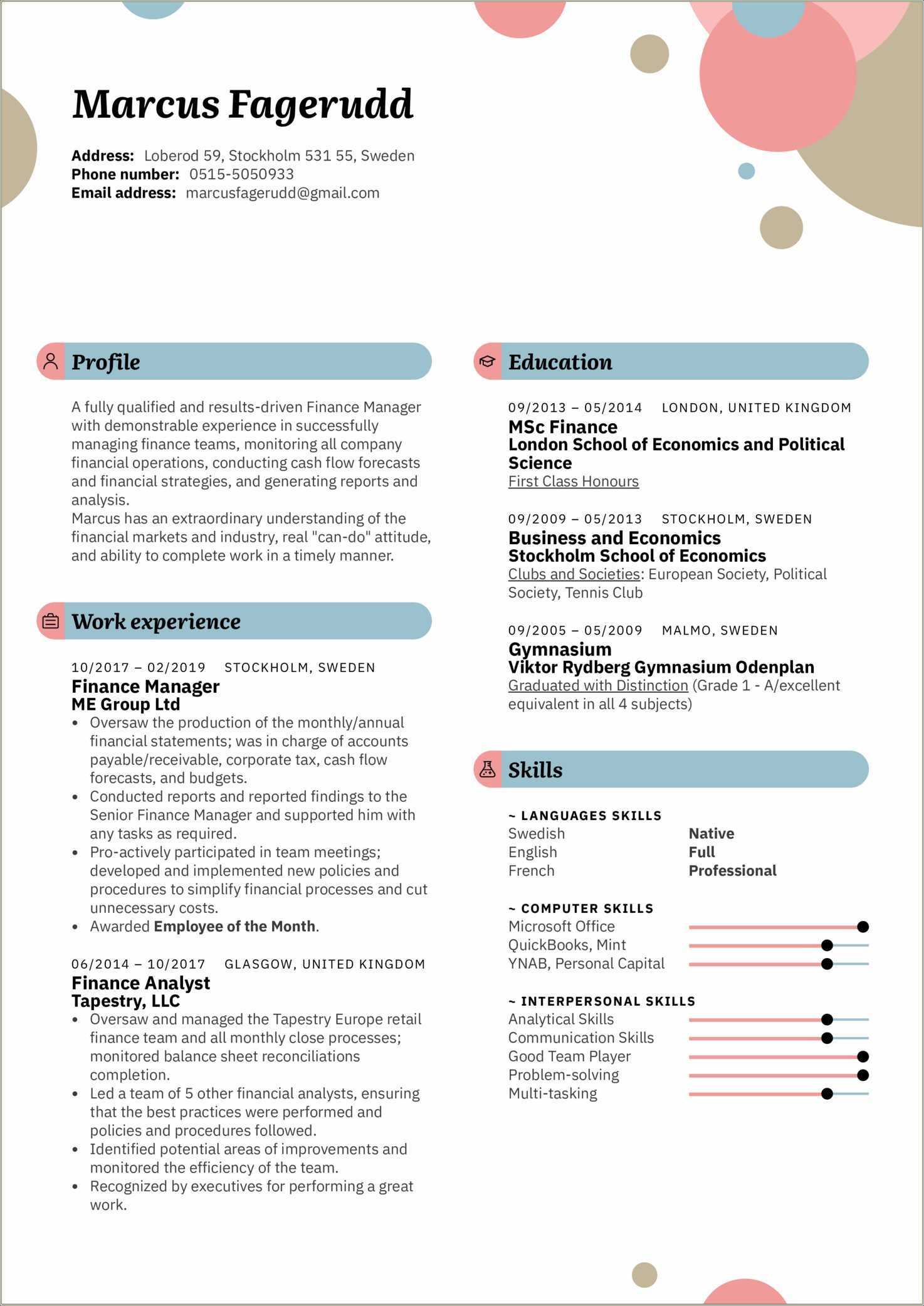 finance-manager-resume-with-numbers-resume-example-gallery