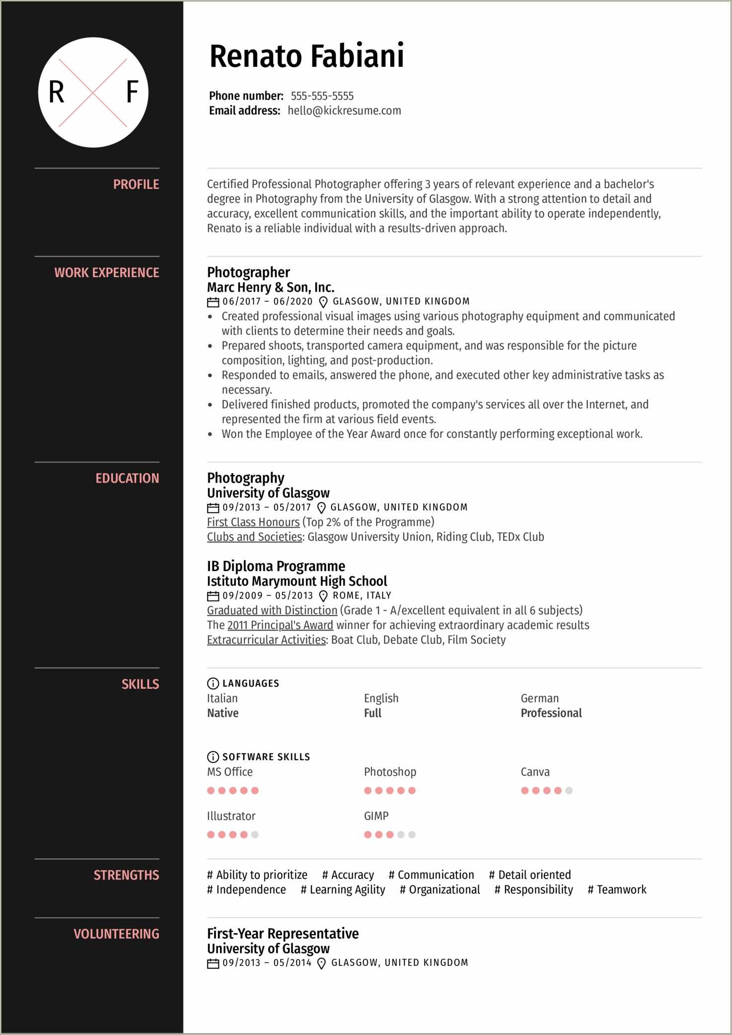 Fine Art Photographer Resume Sample - Resume Example Gallery