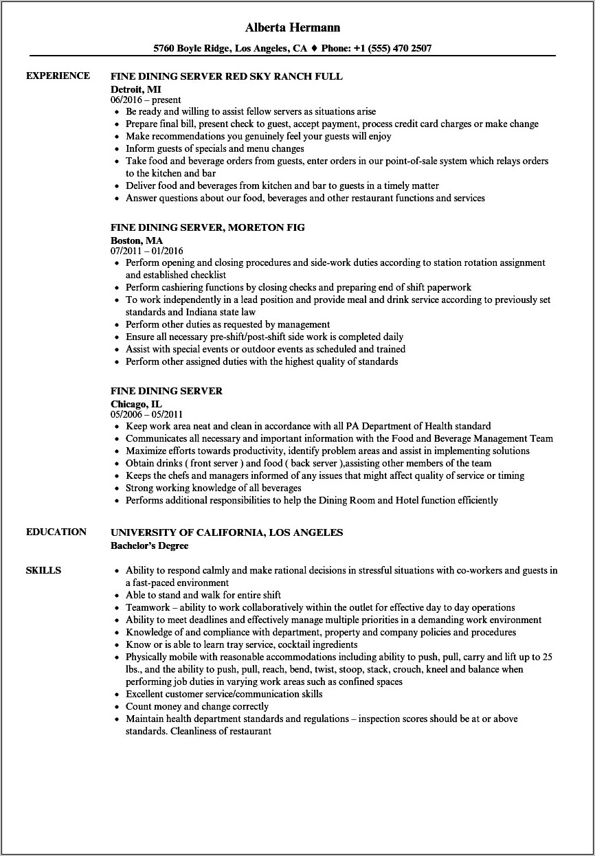 fine-dining-job-description-resume-resume-example-gallery