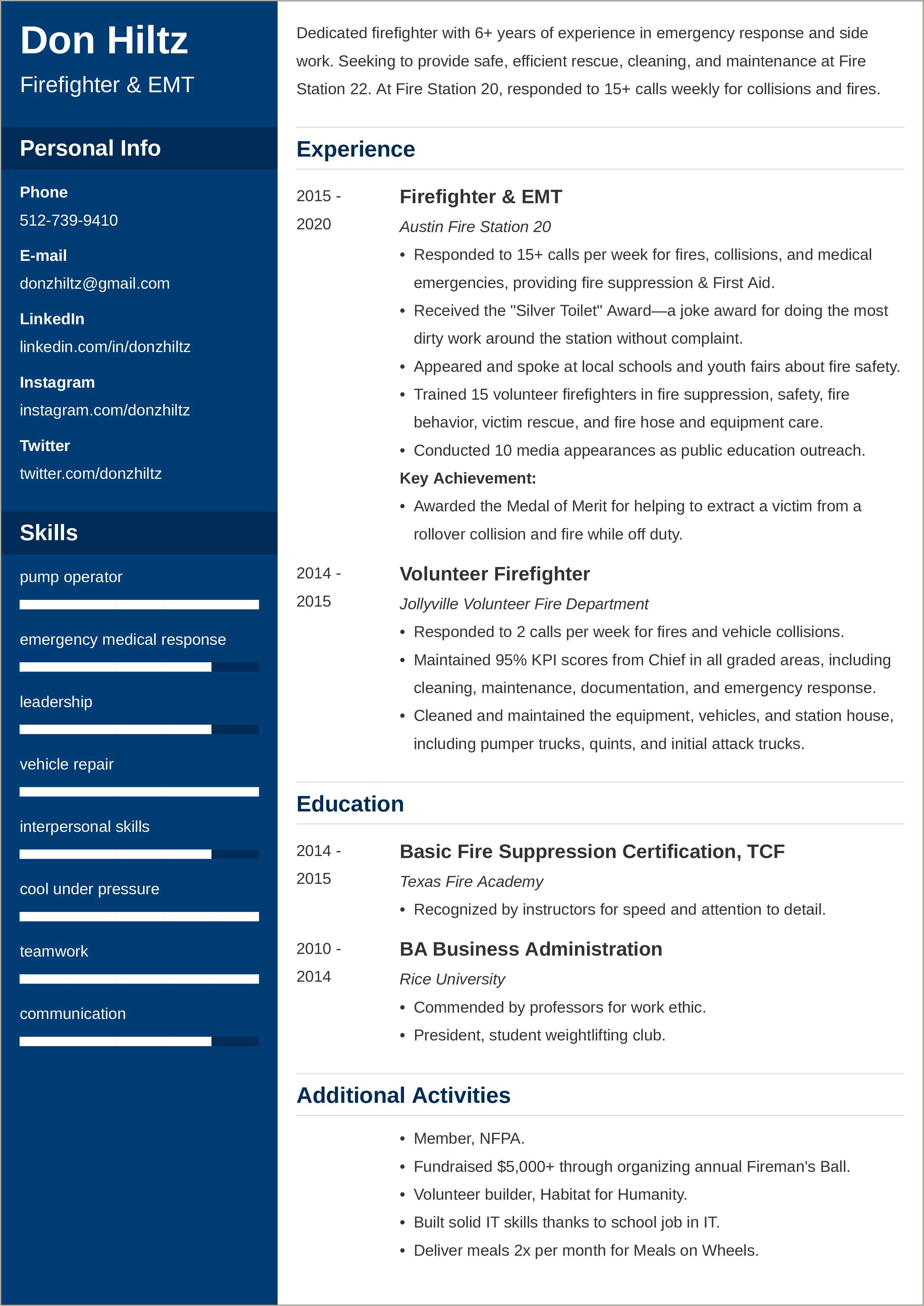 Resume Examples For Banquet Captain - Resume Example Gallery